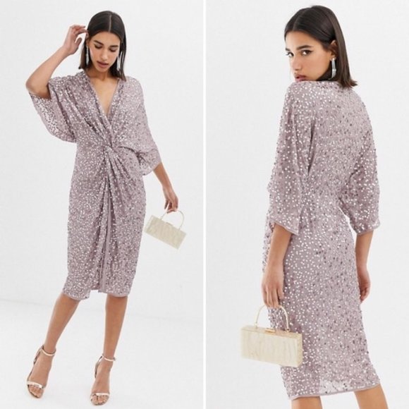 ASOS Dresses & Skirts - SOLD NWT! ASOS Scatter Sequin Kimono Midi Dress